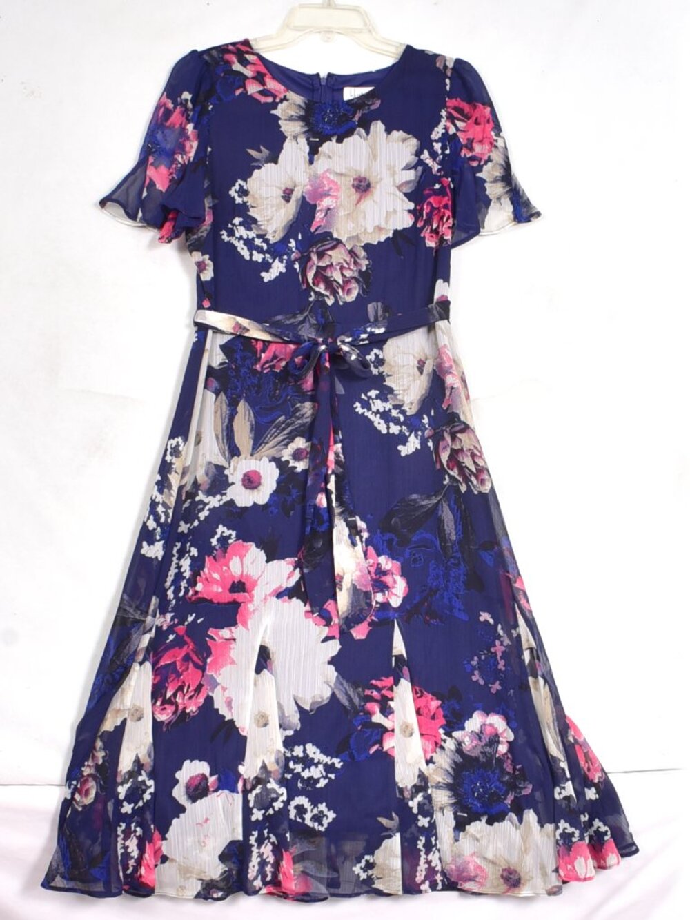Harper Rose Women's Floral Dress Size 10 Tie Belt Short Sleeve